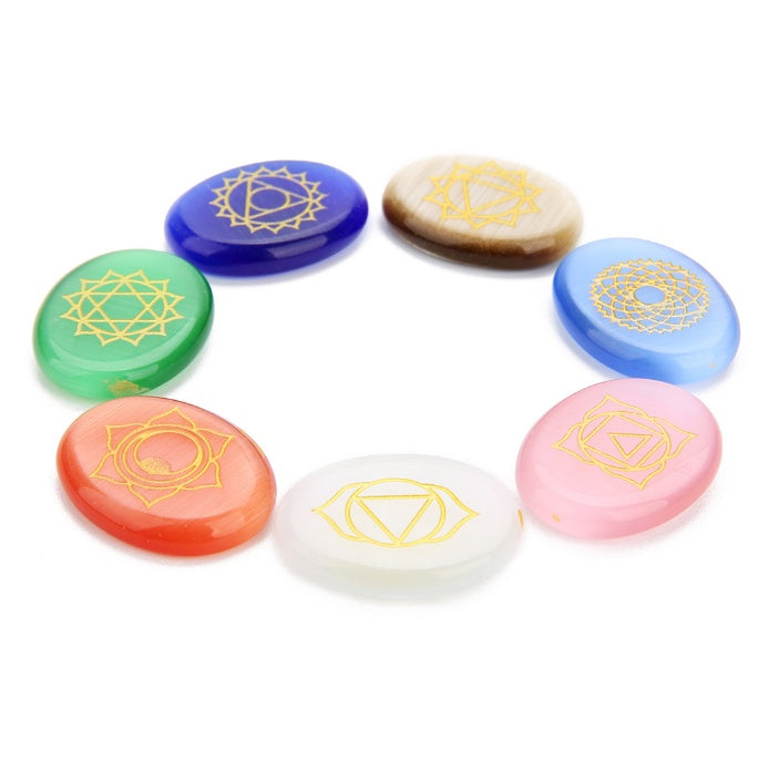 7 color natural stone chakra non-porous bead patch bracelet necklace handmade diy accessories