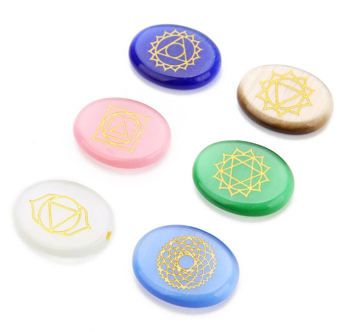 7 color natural stone chakra non-porous bead patch bracelet necklace handmade diy accessories