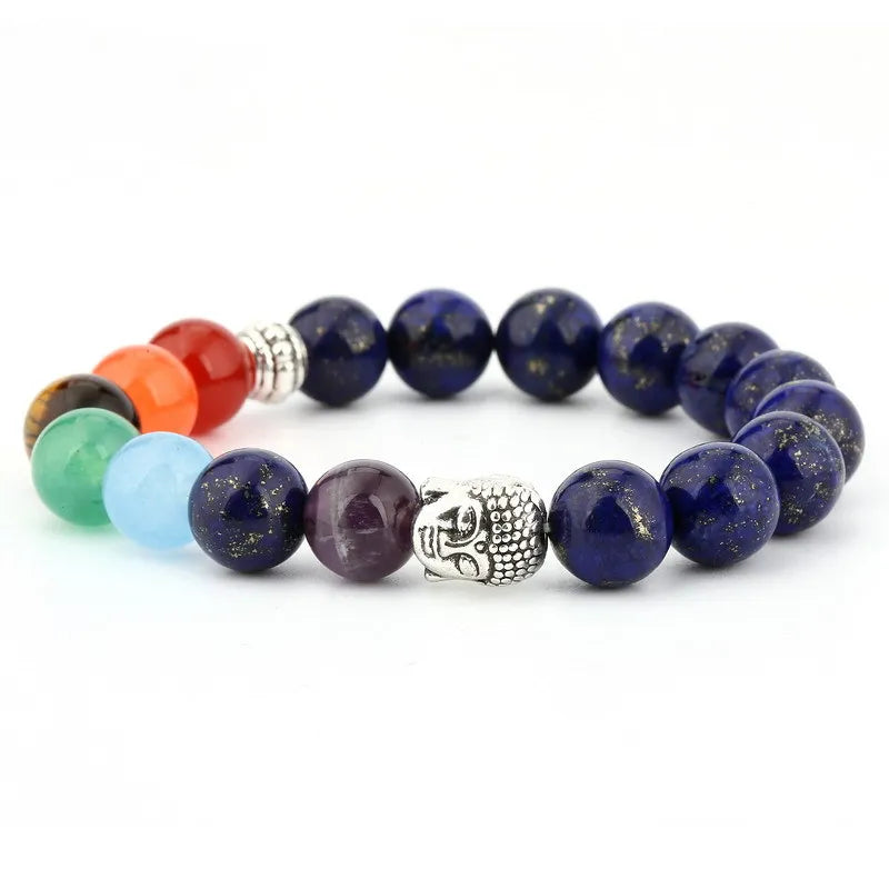 7 Chakra Bracelet with Meaning Cardfor Men Women