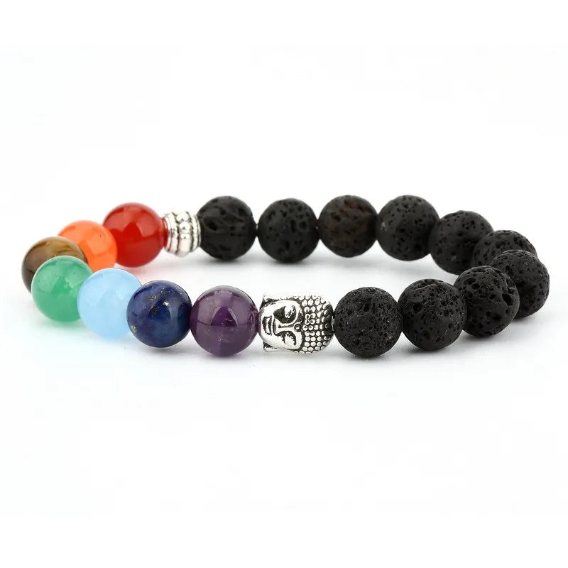 7 Chakra Bracelet with Meaning Cardfor Men Women Natural Crystal Healing Anxiety Jewellery Mandala Yoga Meditation Bracelet Gift