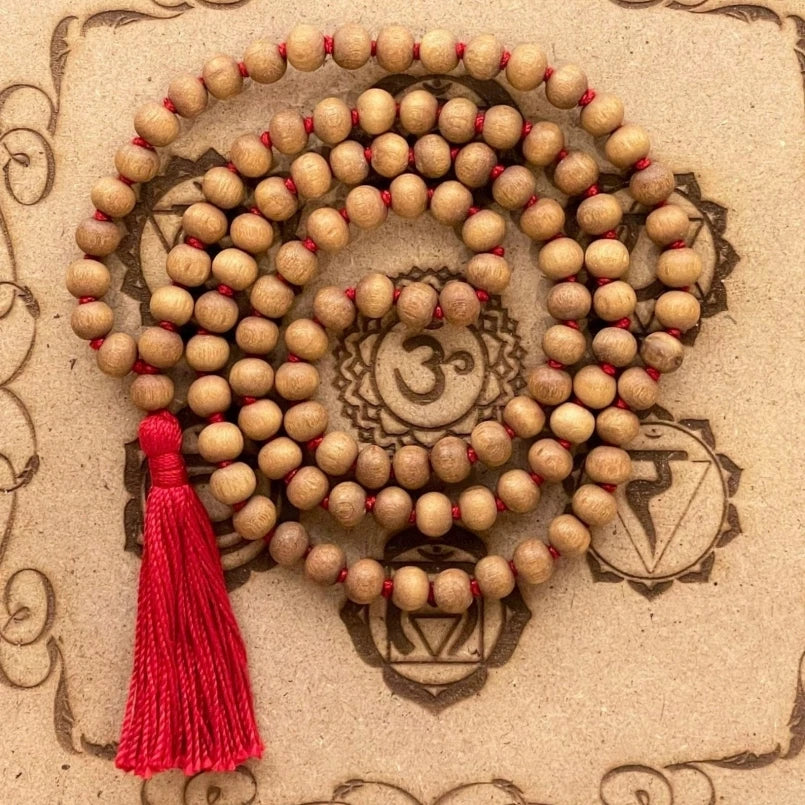 Fragrance Tibetan Buddhist Sandal Wood Japa Mala Rosary 108 Prayer Beads Necklace Women Men Boho Yoga Jewelry Spiritual Gift