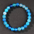 1pc Creative summer jewellery blue Agate bracelets for wife Prom Epiphany Women's Gift natural stone blue bracelet calm