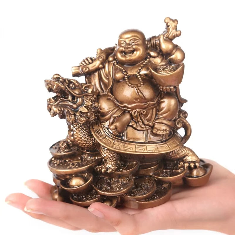 Golden Laughing Buddha Wealth & Prosperity Statue