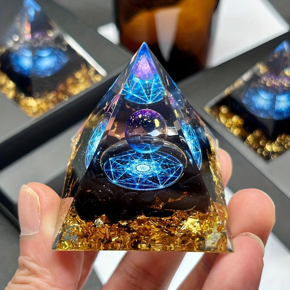 Lapis Lazuli Crystal Energy Pyramid – Spiritual Home Décor