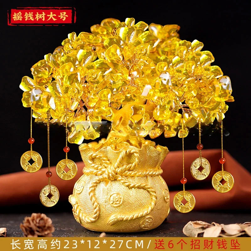Golden Crystal Money Tree