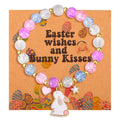 Cute Rabbit Bracelet for Baby Baptism Gift Colourful Beaded Bracelets Easter Christian Gifts Jewelry First Communion Jewelry