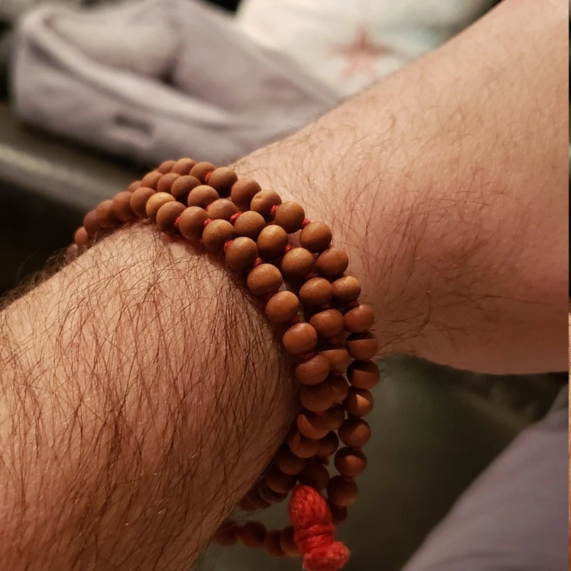 Fragrance Tibetan Buddhist Sandal Wood Japa Mala Rosary 108 Prayer Beads Necklace Women Men Boho Yoga Jewelry Spiritual Gift