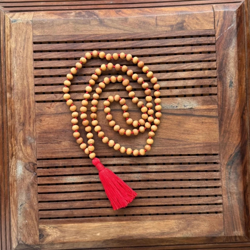 Fragrance Tibetan Buddhist Sandal Wood Japa Mala Rosary 108 Prayer Beads Necklace Women Men Boho Yoga Jewelry Spiritual Gift