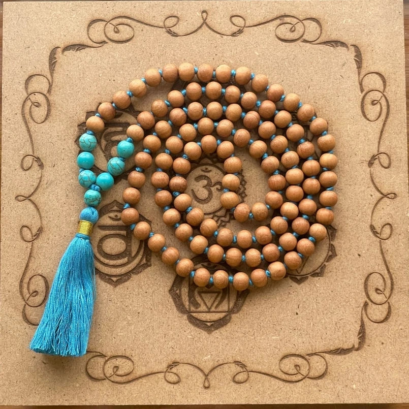 Fragrance Tibetan Buddhist Sandal Wood Japa Mala Rosary 108 Prayer Beads Necklace Women Men Boho Yoga Jewelry Spiritual Gift