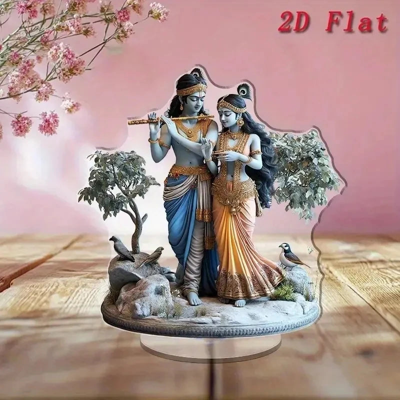Radha Krishna Divine Love Acrylic Table Décor