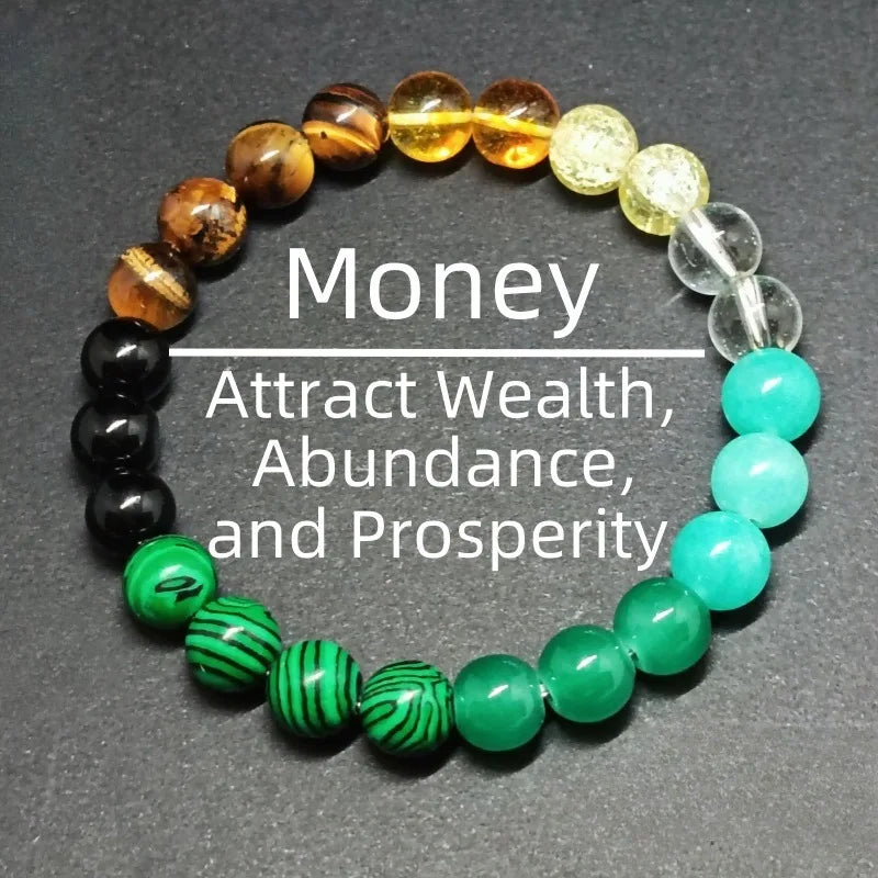 Attract Money Wealth Health Pulse Hematite Fashion Natural Stone Beads Bracelet for Women Men Party Jewelry Accessories Gifts